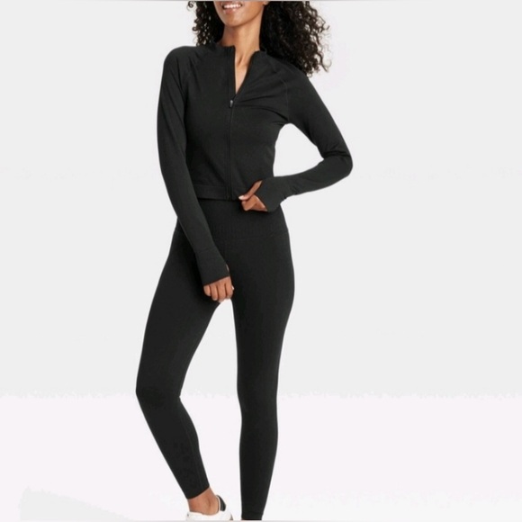 JoyLab Tops - JOYLAB Black Athletic Zipper Seamless Jacket- Size S